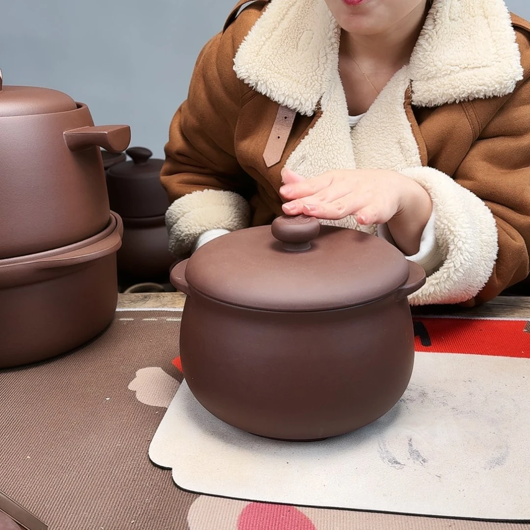 紫砂炖盅3升微微瑕