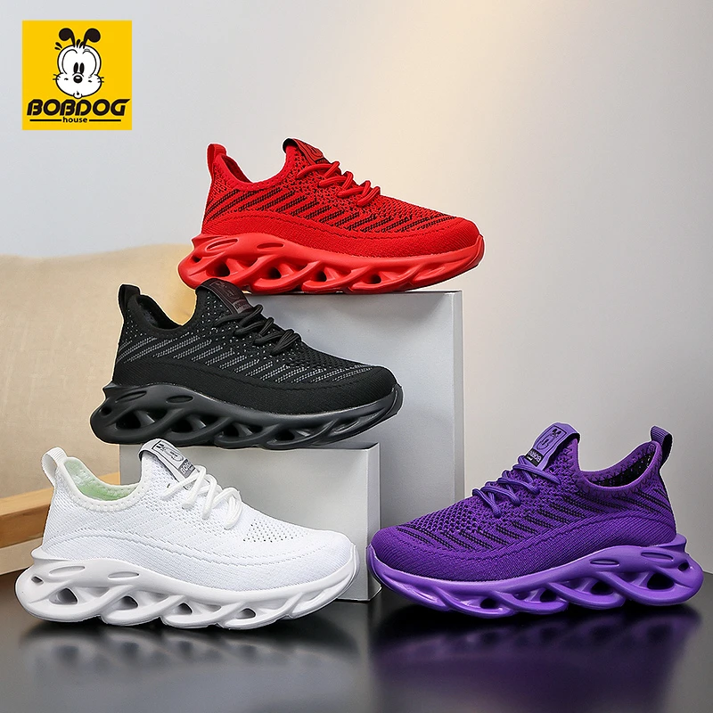 巴布豆儿童鞋夏季新款单网透气女童运动鞋中大童软底防滑男童鞋子