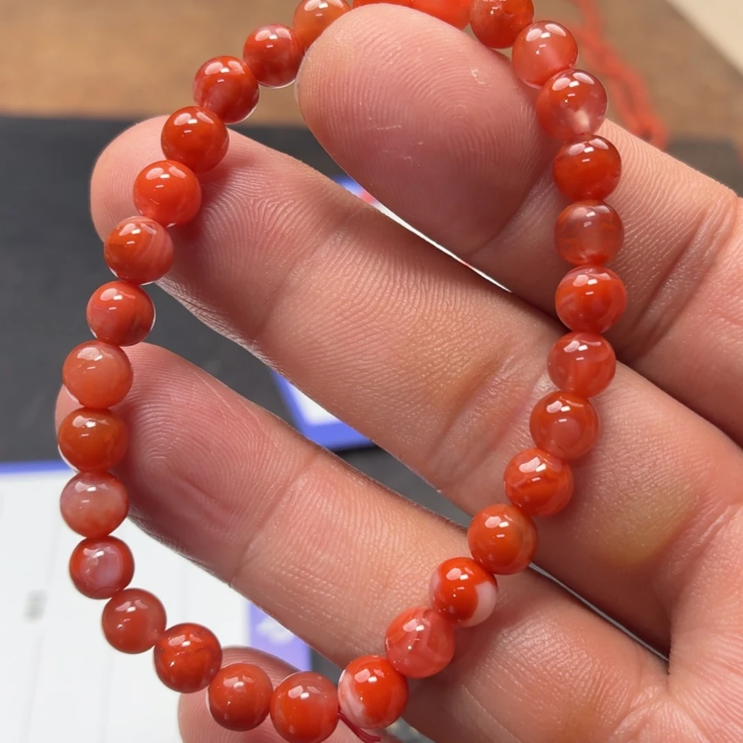 南红玛瑙未镶嵌手链