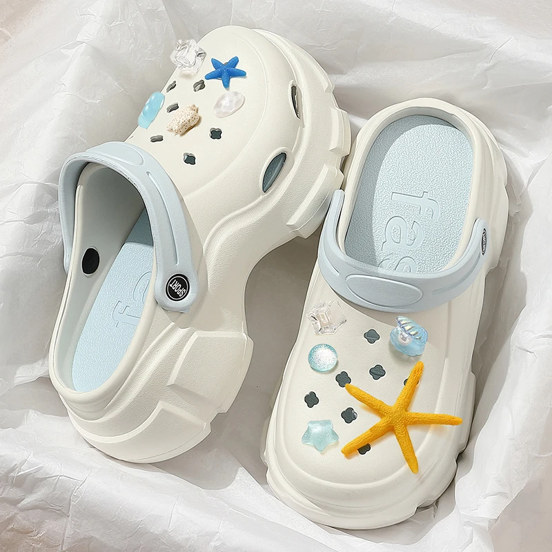 猫力增高厚底洞洞鞋女款2025网红爆款夏季外穿防滑透气百搭凉鞋女