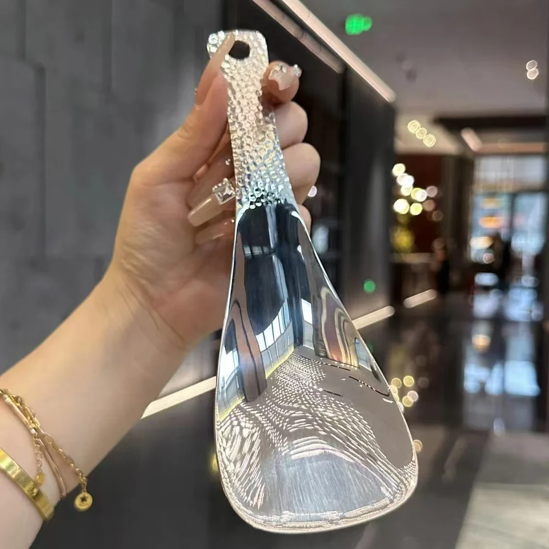 不锈钢饭勺创意方形锤纹盛饭勺家用不粘米饭铲食堂餐厅自助打饭勺