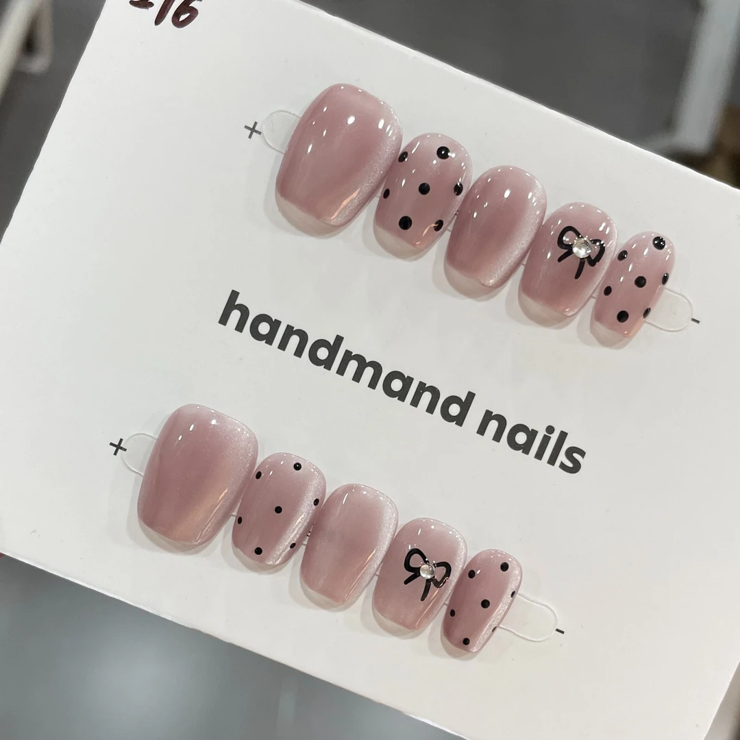 【小香风】纯手工侧光猫眼穿戴甲夏日小香高级感短款美甲