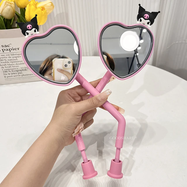 电动车后视镜高清大视野可爱卡通库洛米雅迪爱玛电瓶车倒车反光镜