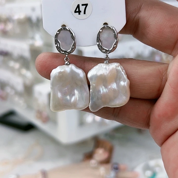 未镶嵌耳饰淡水珍珠