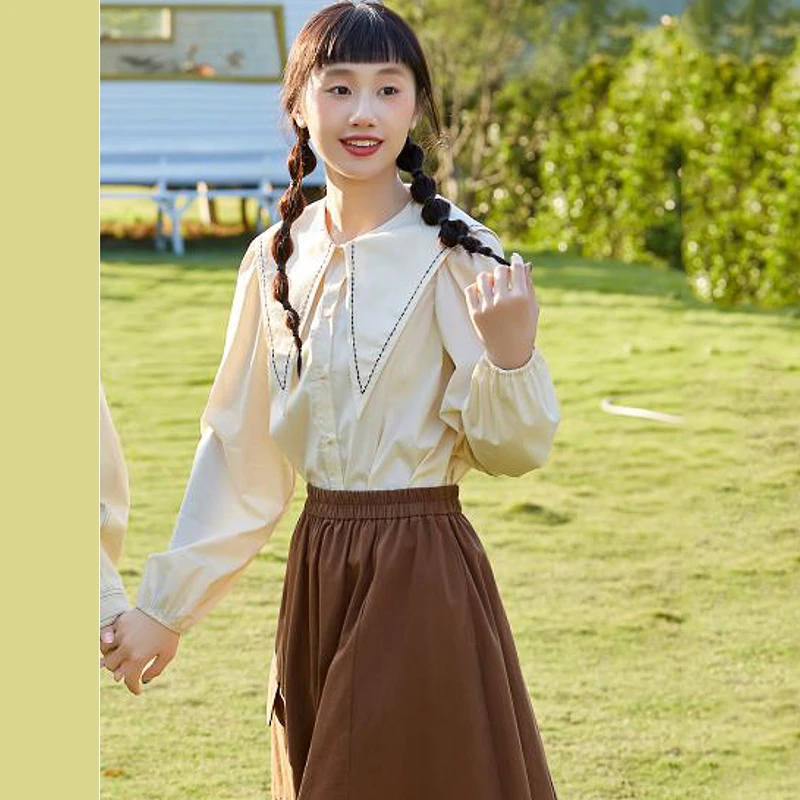 32157【觅系列】尖领棉布学院衬衫31MJ22C110