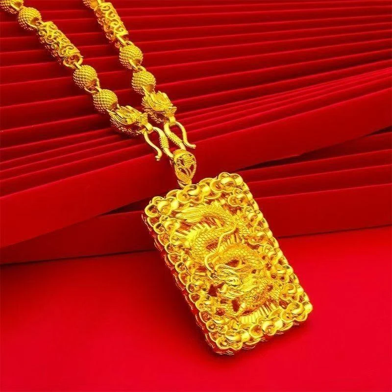 合金项链 〔孟加拉赤金〕帝王祥云项链饰品男士时尚潮流大气