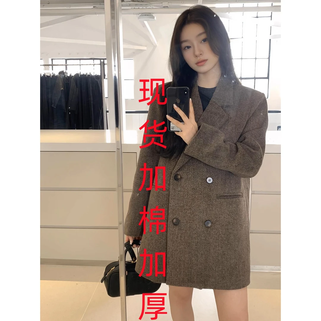 秋冬西装毛呢大衣女2025年新款高级短款外套呢子赫本风气质显瘦
