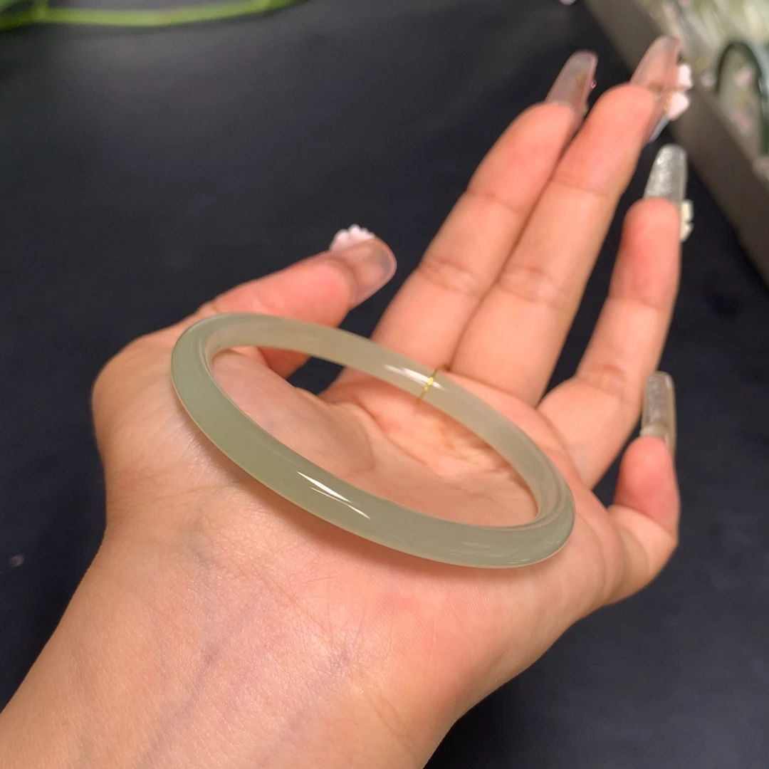 和田玉手镯未镶嵌55