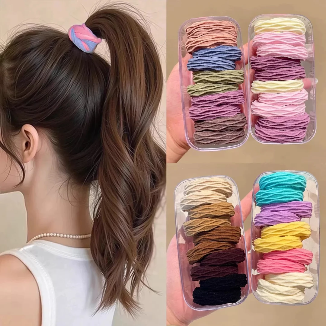 【20条】超柔软高弹力巨耐用高马尾精品发绳皮筋扎发头绳2025新款
