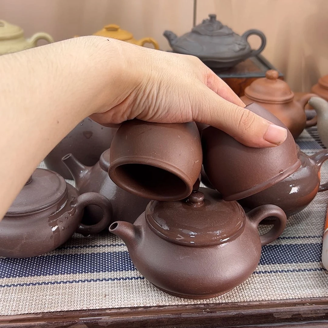 茶壶紫砂踩****伯紫泥明炉