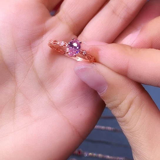 蓝宝石戒指银S925镶嵌