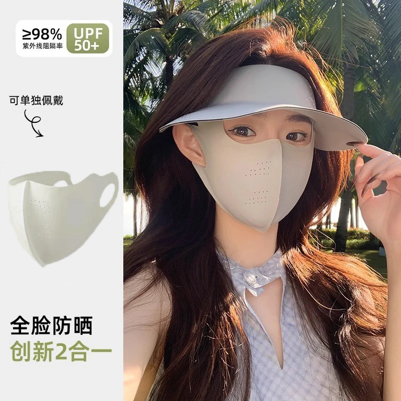 显脸小防晒口罩女夏季高颜值2025新款面罩夏季遮阳护眼角脸罩防风