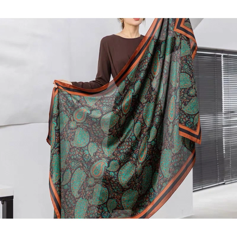 C205  绿色腰果 优柔纱180*80