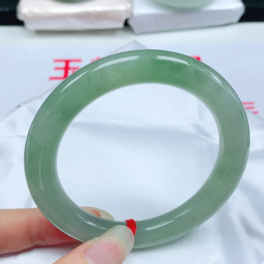 未镶嵌手镯翡翠  编号53  圆条55+