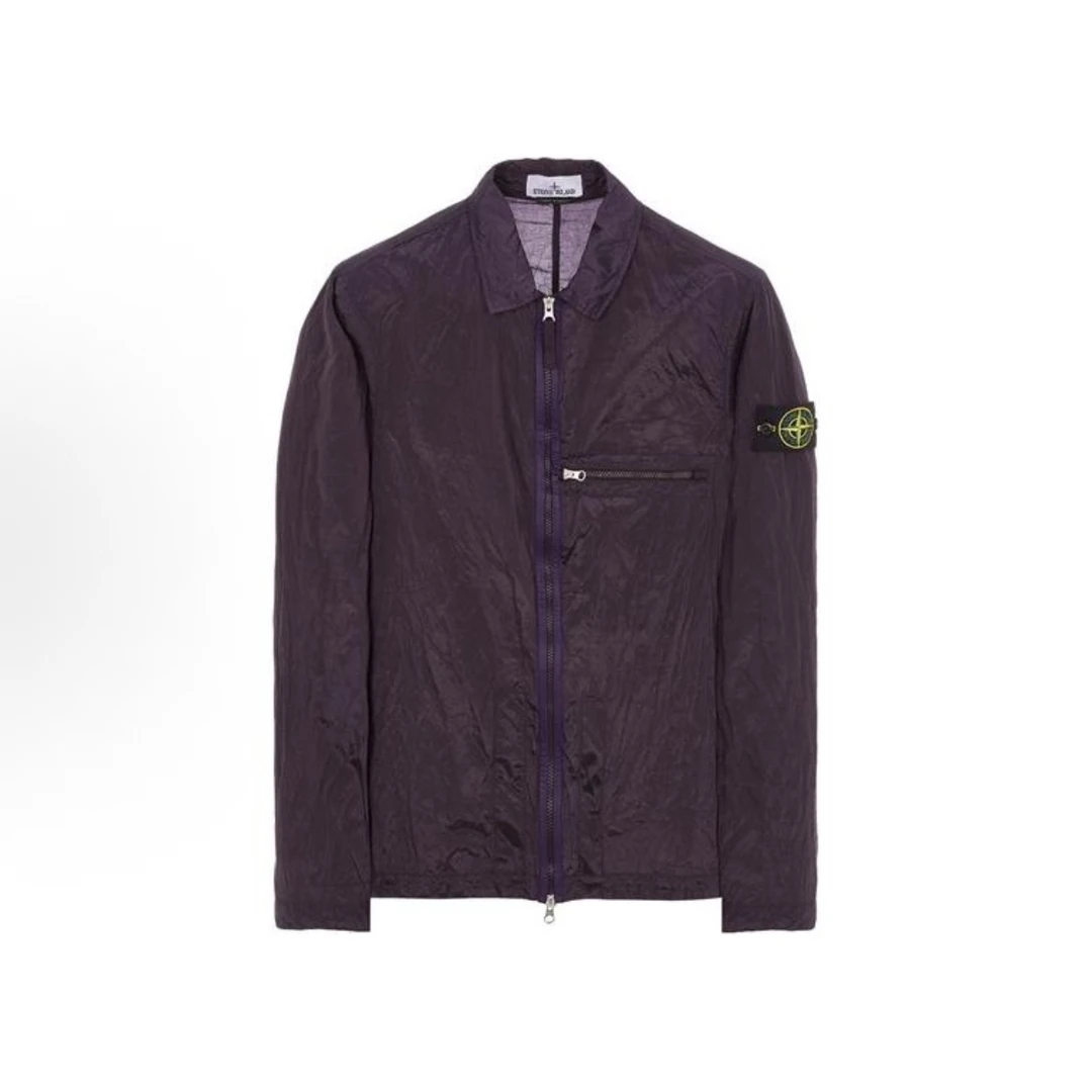 Stone Island石头岛 金属尼龙夹克紫色轻薄速干 男女同款