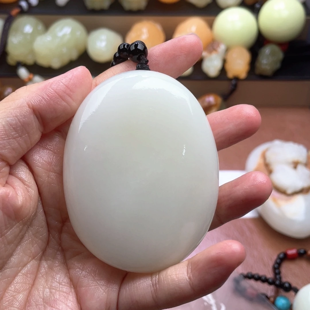 福***缘石材天然古青石手把件