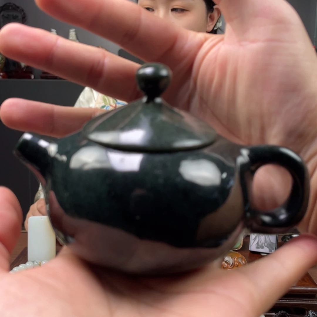 未镶嵌和田玉摆件和田玉茶壶未镶嵌