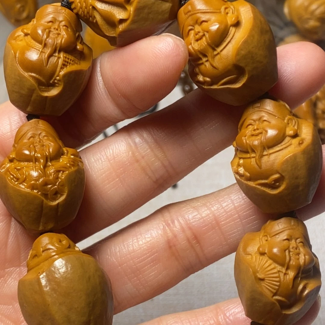 橄榄核手串/手链包衣财神
