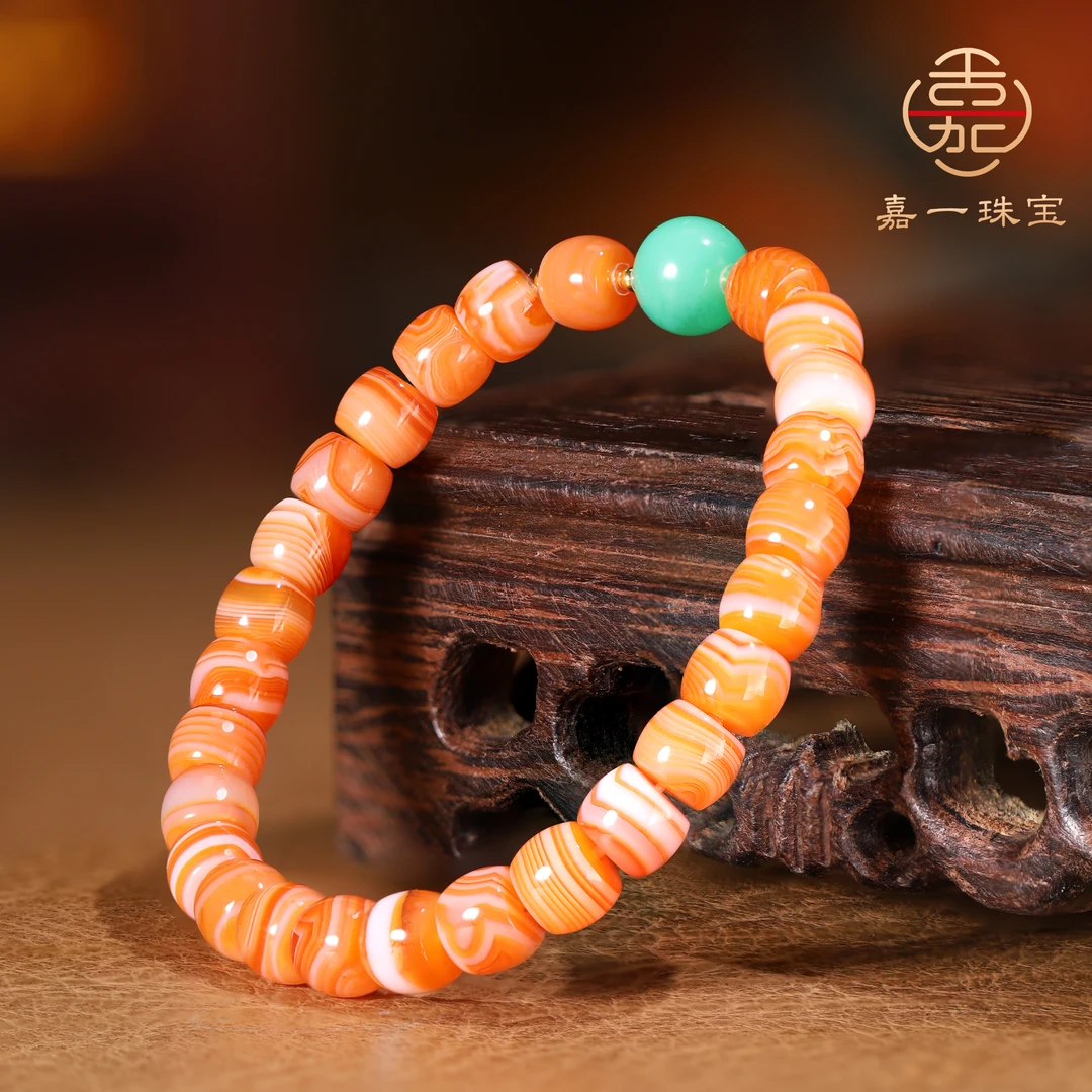 【嘉一珠宝】珠珠DIY单圈手串K金配件澳玉