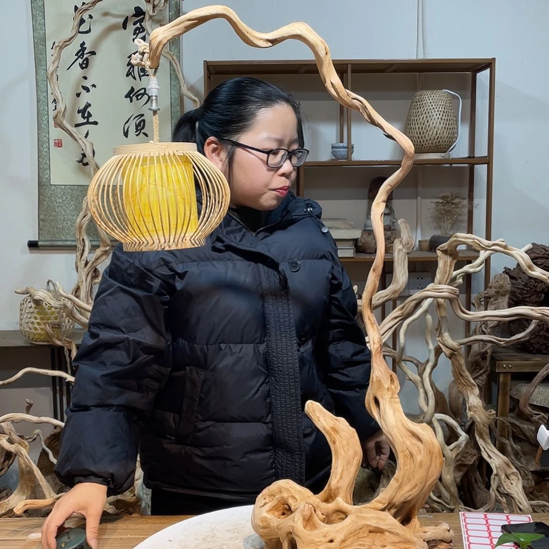 柏木杜鹃根根艺摆件