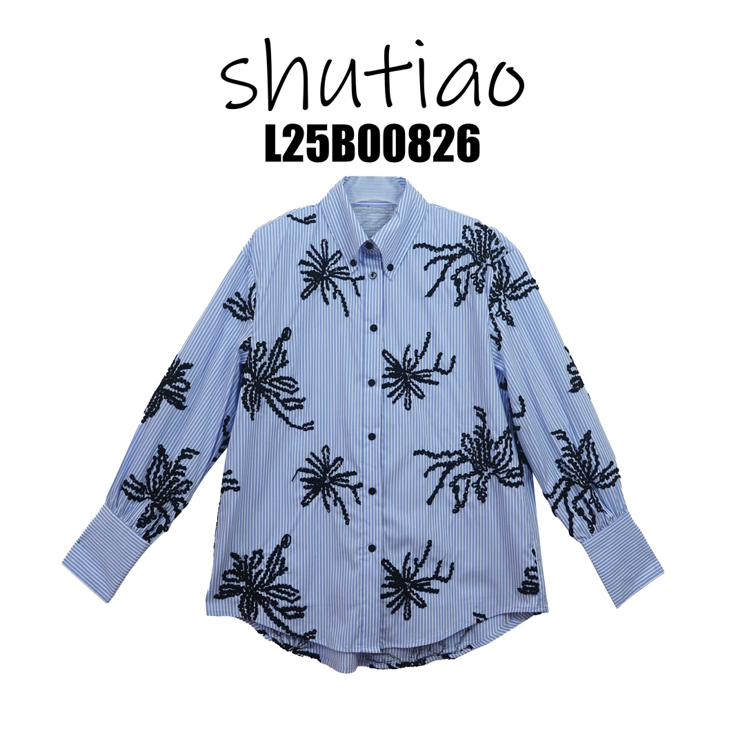 【SHUTIAO】2025夏季：新款小众设计款衬衫L25B00826