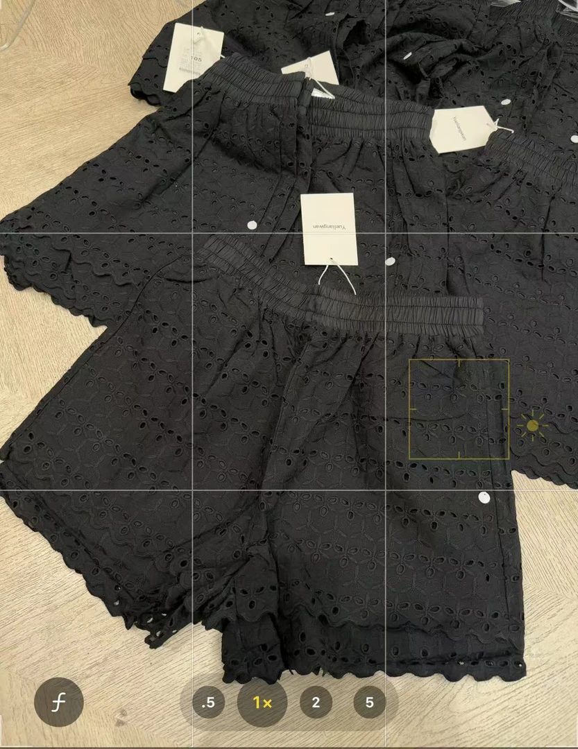 105裤长38中腰休闲风镂空透气成人夏季短裤家居裤