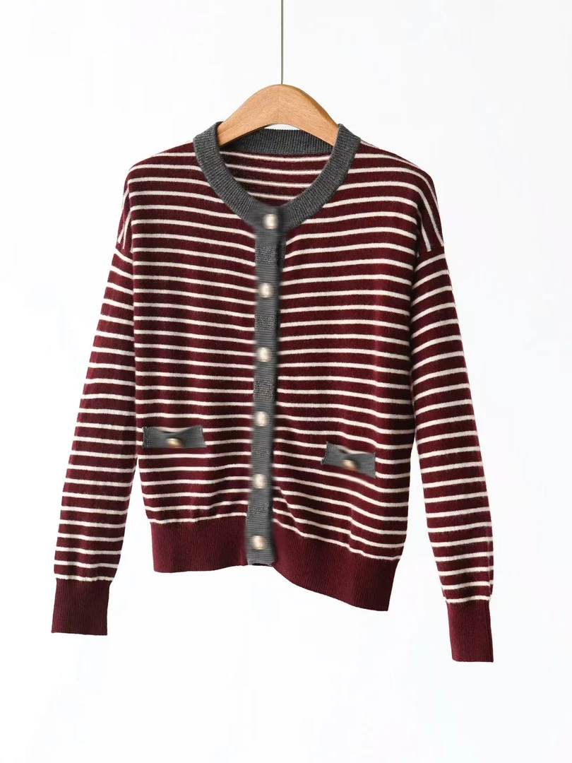 【BC】休闲女士宽松型圆领百搭针织水洗落肩袖厚款 0042