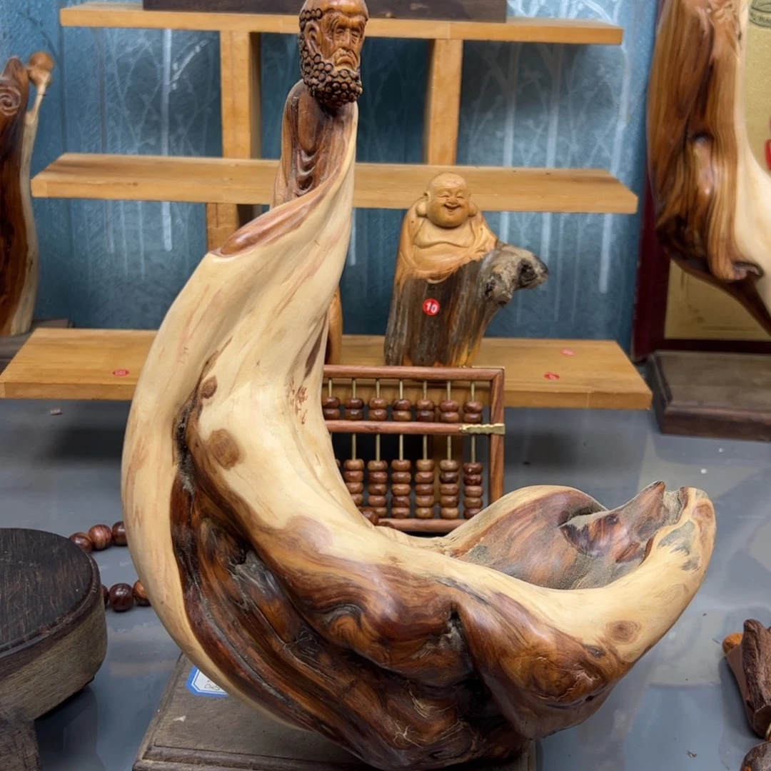 木崖柏木摆件手把件，