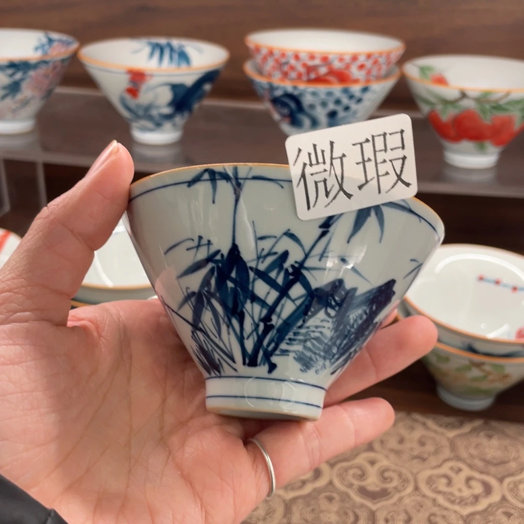 有瑕釉下彩纯手绘