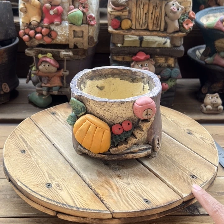 嘻哈多肉花盆百搭