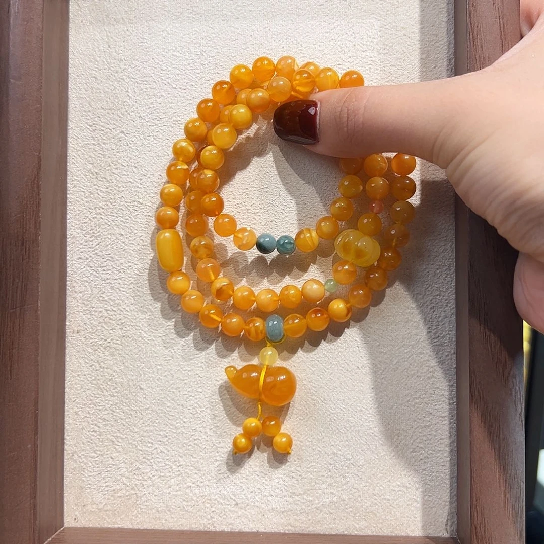 手链蜜蜡未镶嵌7.1mm蜜蜡手串