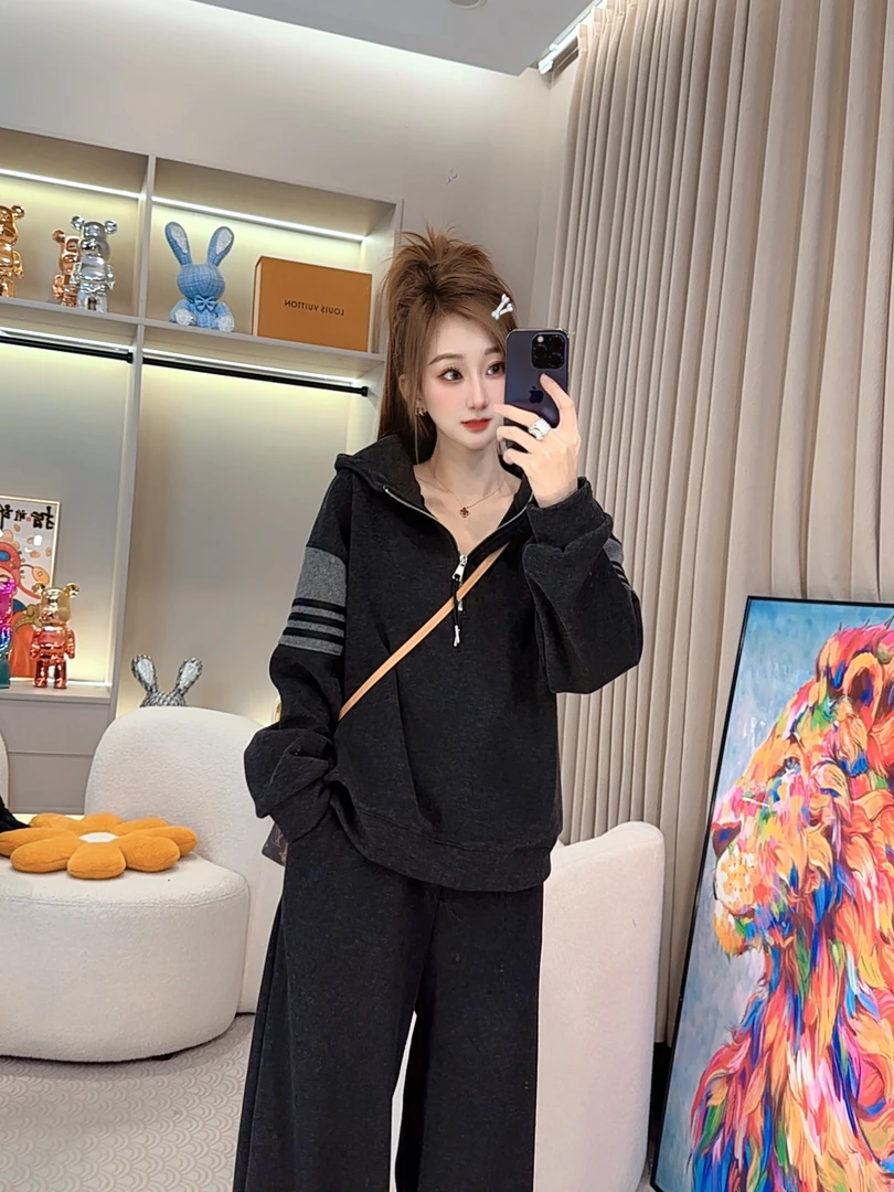 时尚洋气百搭显瘦保暖慵懒休闲套装