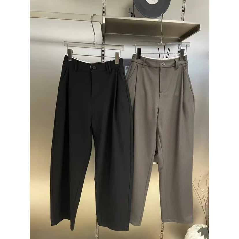 百搭宽松弯刀西装裤3236