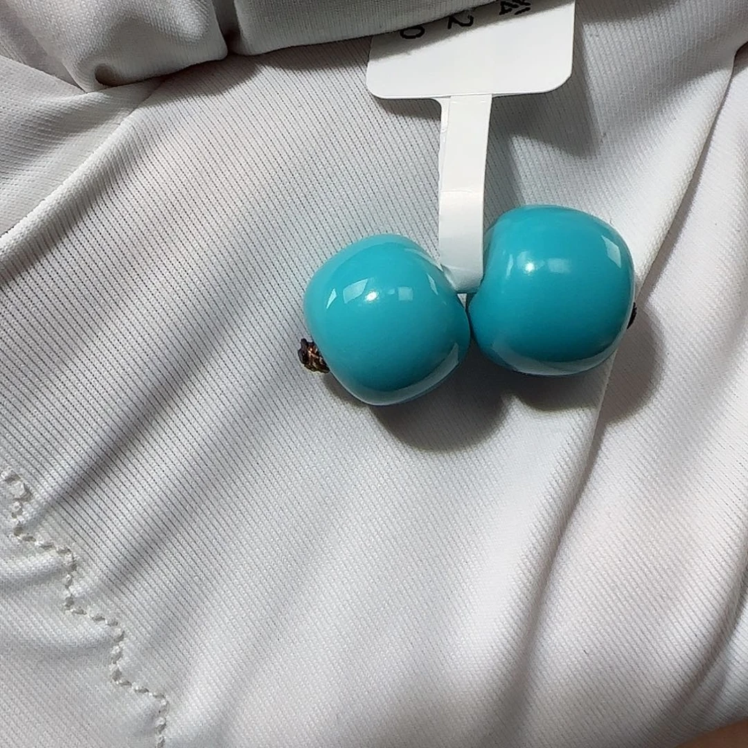 绿松石未镶嵌12mm➕老型对珠