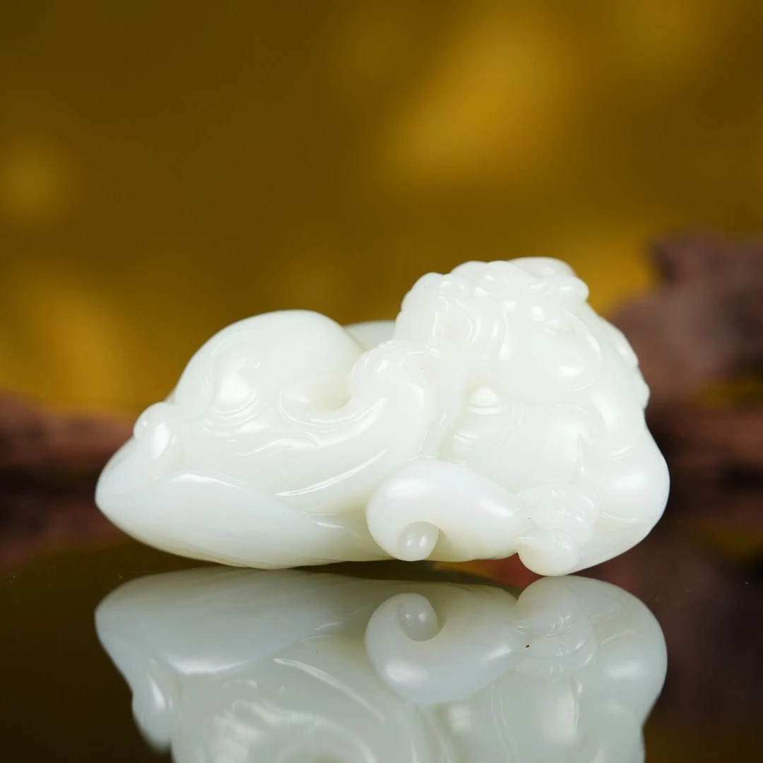 和田玉精品貔貅把件【规格；84.5*56.3*41.5mm 291.7g】