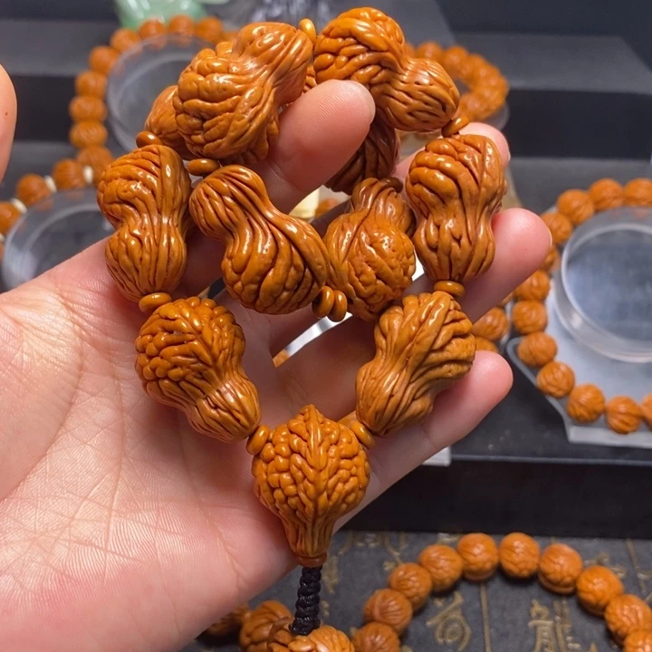 桃核手串花生手持