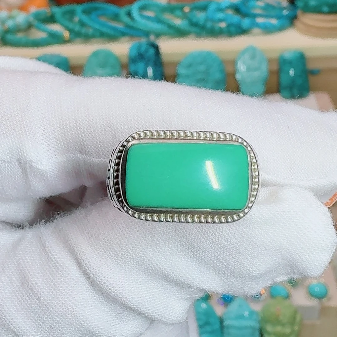 绿松石银S925镶嵌珠宝奇石