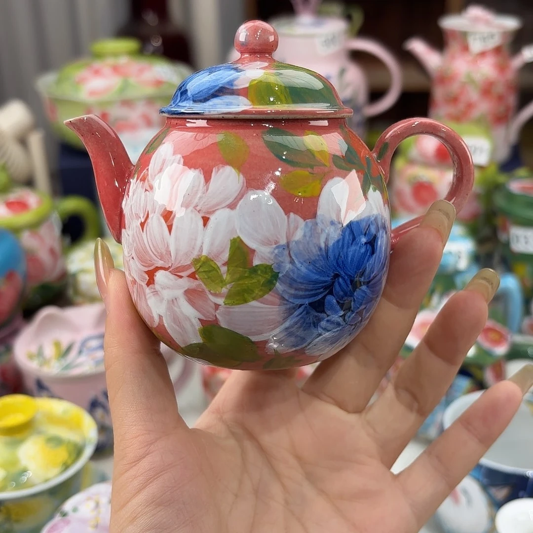 景德镇手绘高温釉下彩陶瓷茶具