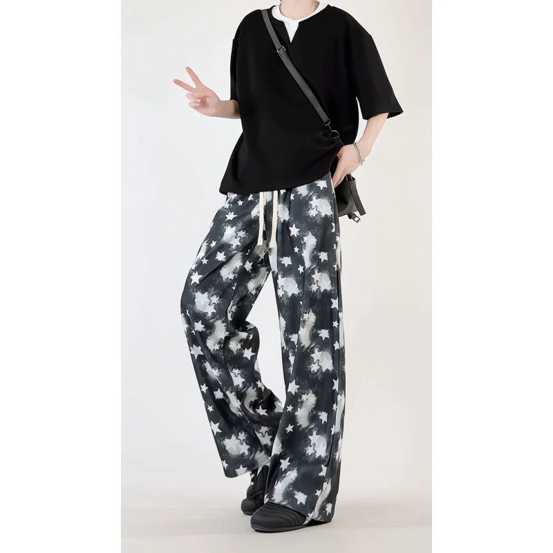 HIGUY冰丝裤子男女同款夏季潮牌休闲长裤cleanfit宽松遛弯直筒裤