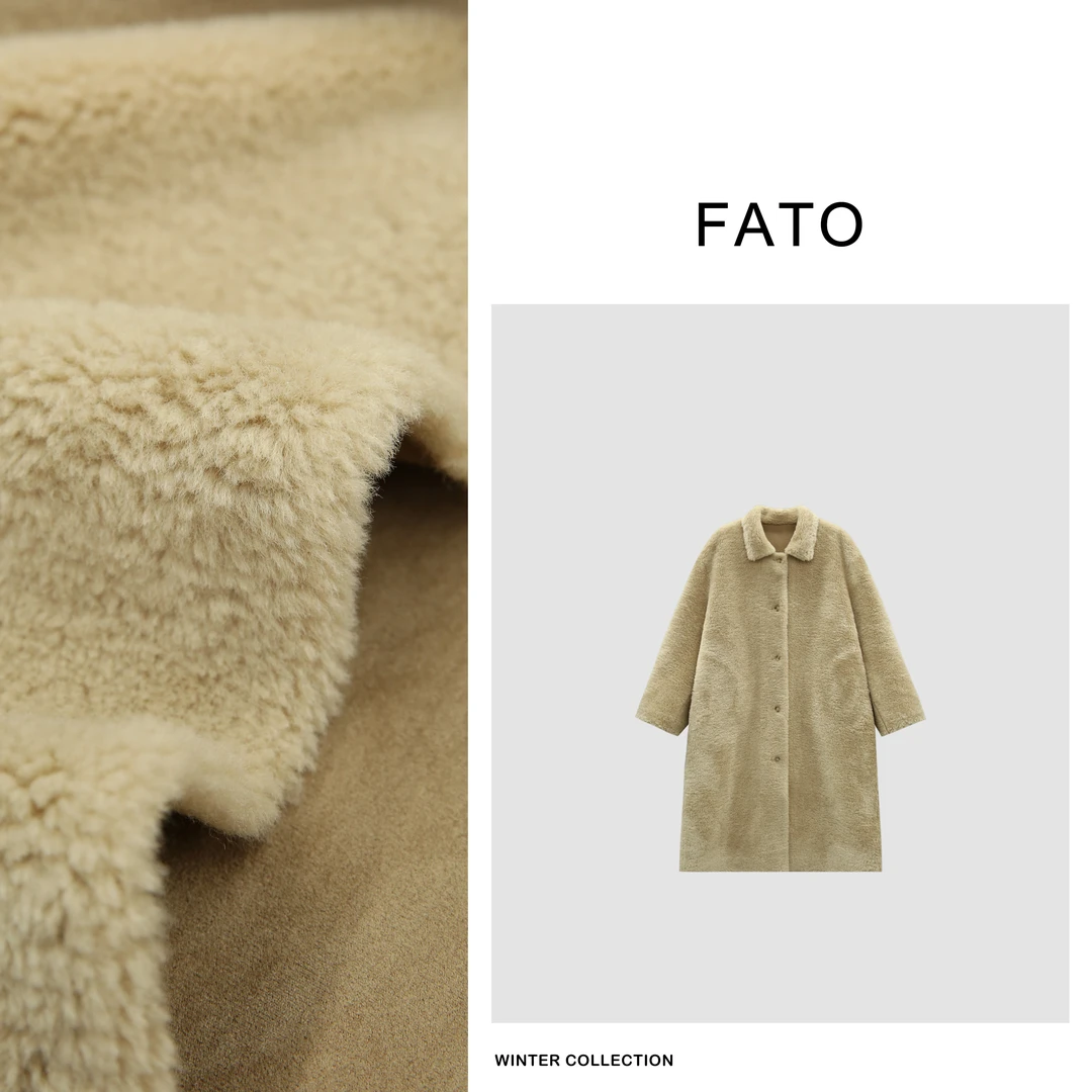 【郑买买】驼咩咩 秋冬款高级质感百搭韩系高贵气质大衣 YZ41208W1