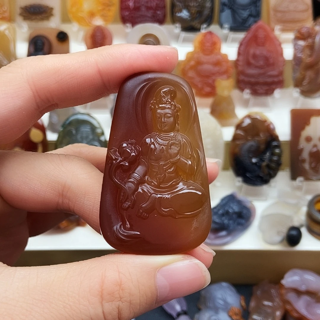 清***晨玛瑙/玉髓未镶嵌颈饰