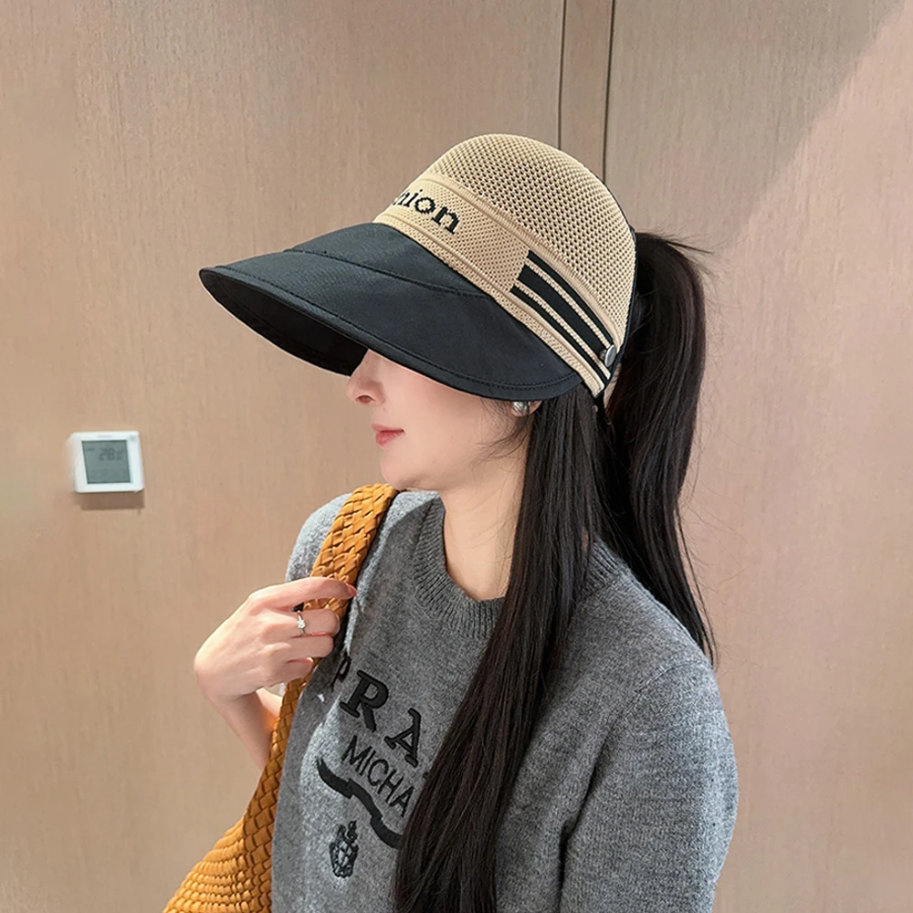 太阳帽女款2025新款帽子防晒遮阳帽女士遮脸防紫外线帽子户外帽潮
