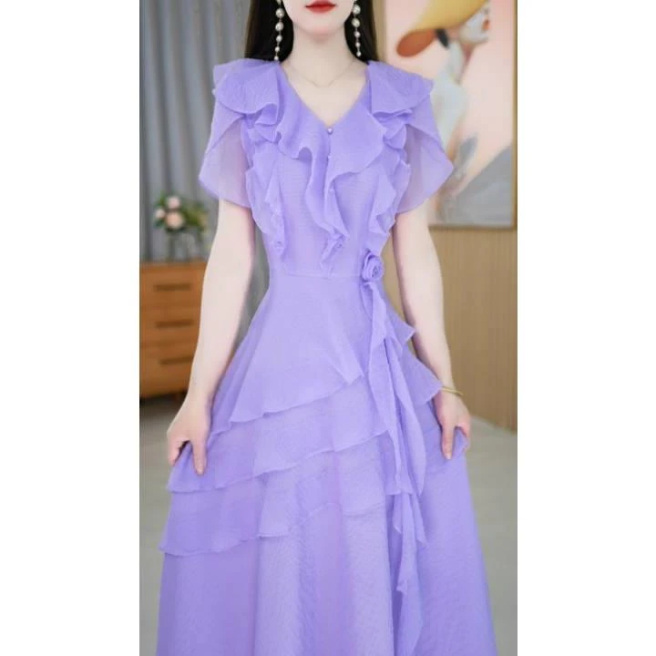 【连衣裙】夏季新款高端时髦中长款连衣裙M-4XL