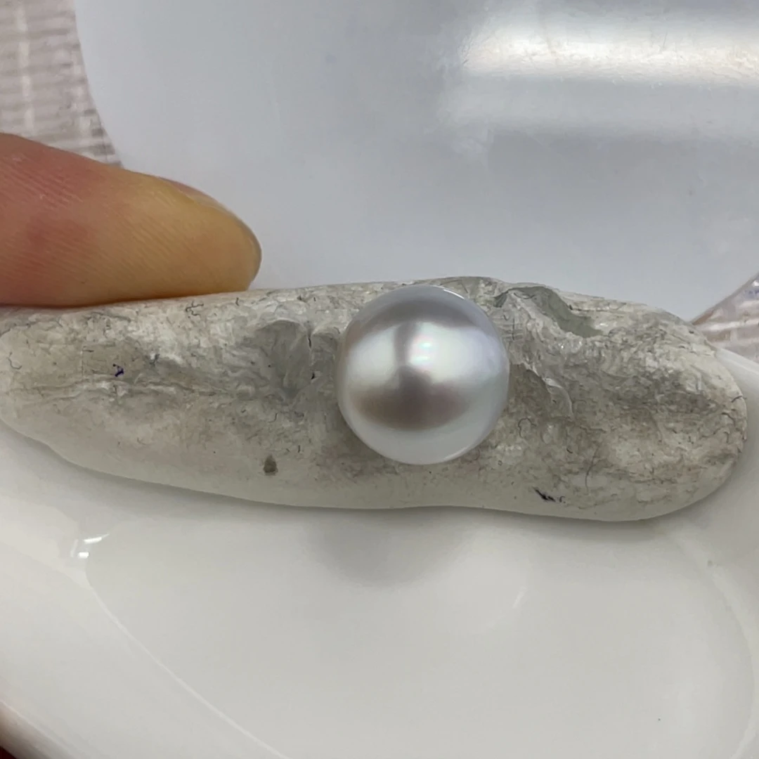 海水珍珠裸珠10.9mm银蓝澳白