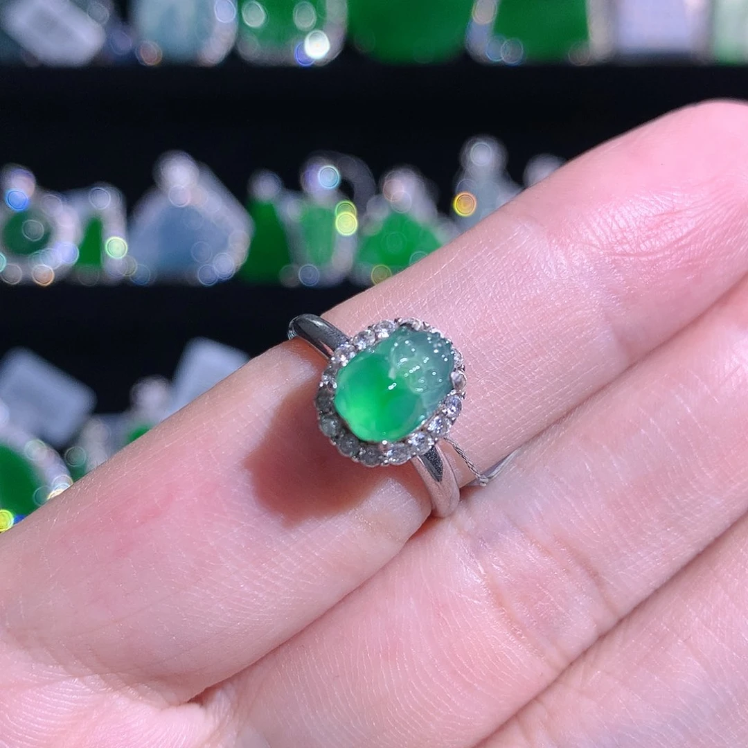 【闪购商品】翡翠银S925镶嵌吊坠(不含链)