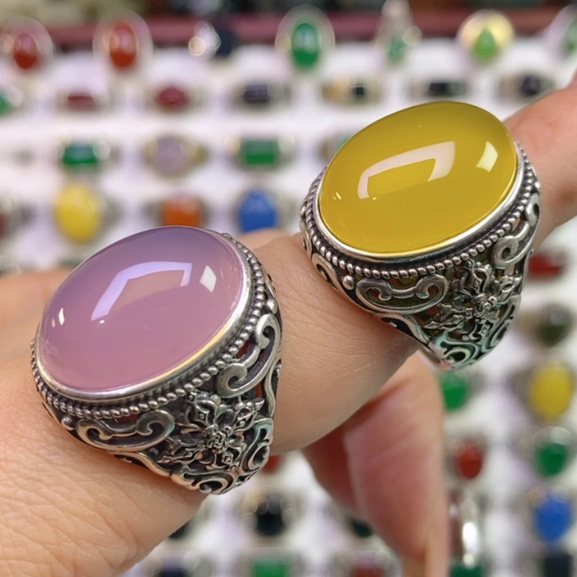 【闪购商品】银S925镶嵌戒指玛瑙/玉髓এ****