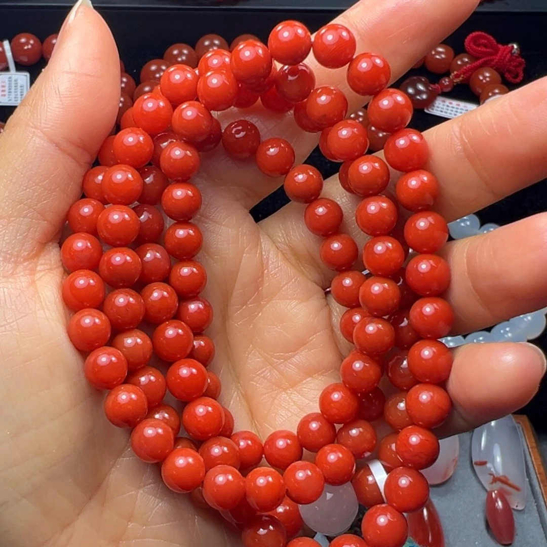 南红玛瑙未镶嵌手串