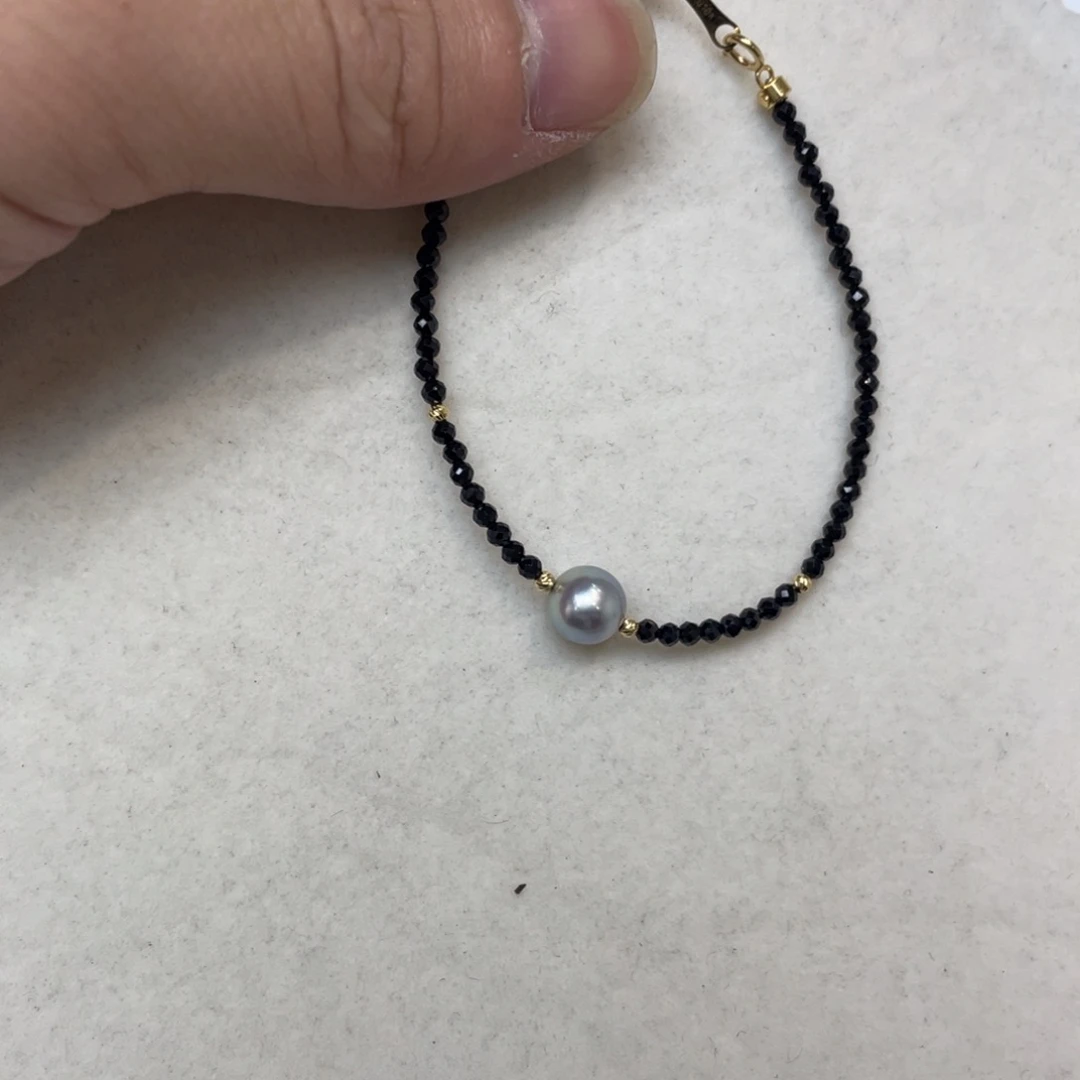 18K金镶嵌手绳海水珍珠