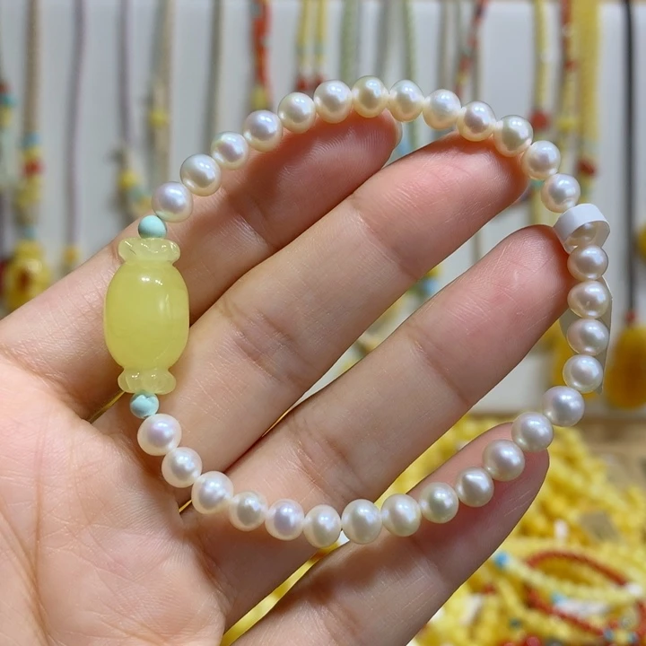 未镶嵌手串淡水珍珠5.5mm