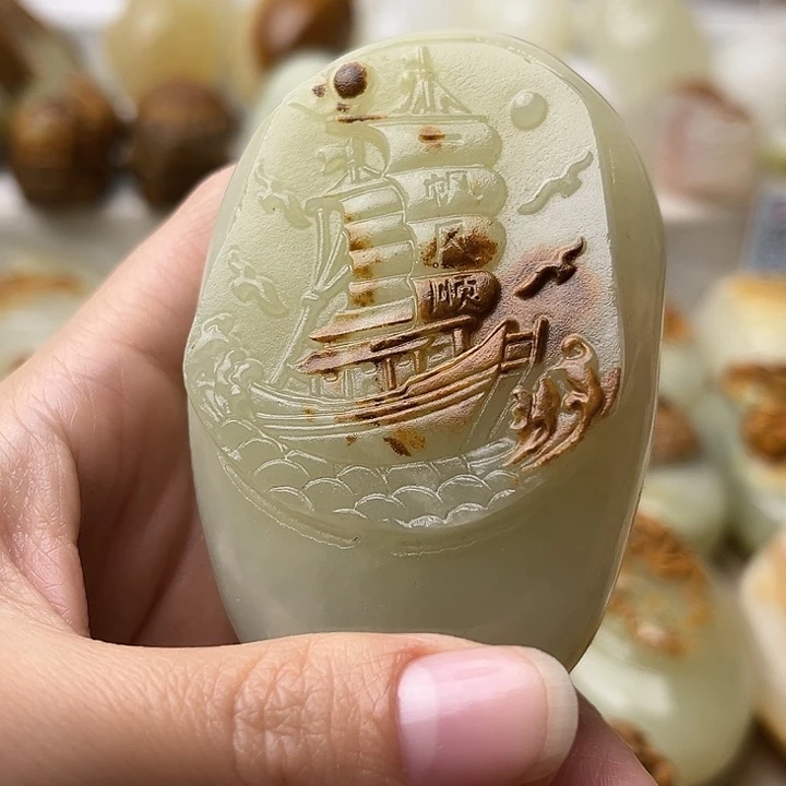 石材古青石不退换一帆风顺微瑕